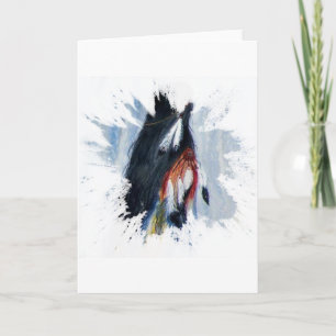 Watercolor Arendveren Feestdagen Kaart