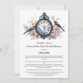 Watercolor Around The Clock Bruiloftsfeest Kaart (Voorkant)