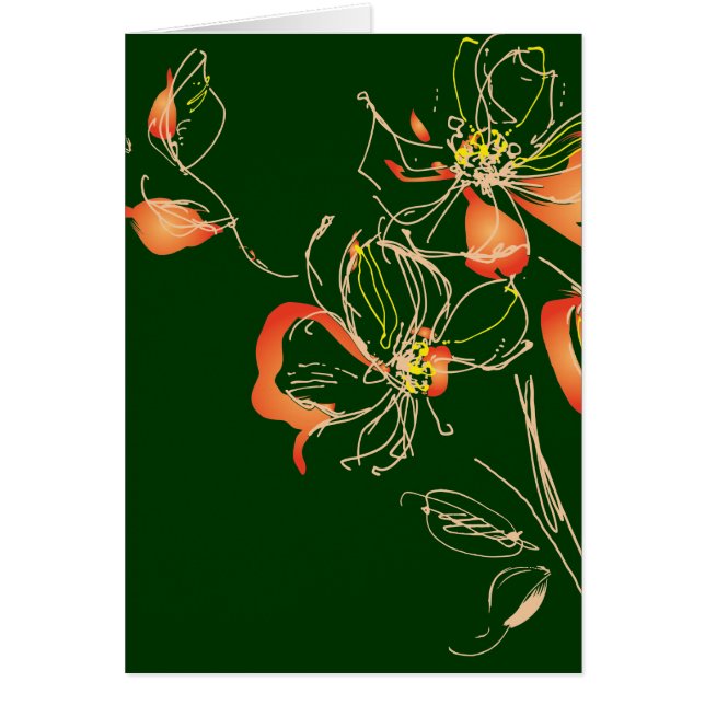 Watercolor Art Deco Bloem (Voorkant)