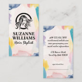 Watercolor Artistieke Kwaststreken Afsprakenkaartje (Voorkant / Achterkant)