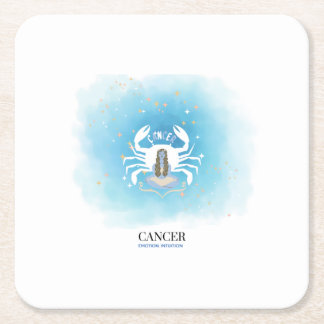 Watercolor Astrologie - Kanker Papieren Onderzette Kartonnen Onderzetters