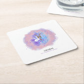 Watercolor Astrologie - Tweelingen Onderzetters (Schuin)