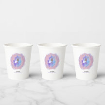 Watercolor Astrologie - Tweelingen Papieren Bekers