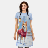 Watercolor Australian Cattle Dog Rustic Garland Schort (Gedragen)