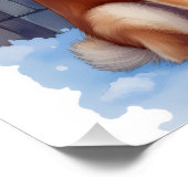 Watercolor Australian Kelpie Countryside Gate Perfect Poster (Hoek)