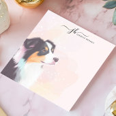 Watercolor Australian Shepherd Gepersonaliseerd Notitieblok