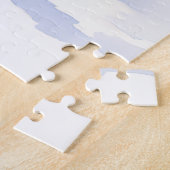 Watercolor Australian Shepherd Glowing Christmas Legpuzzel (Zijkant)