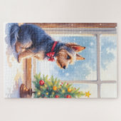 Watercolor Australian Terrier Tabletop Christmas Legpuzzel (Horizontaal)