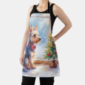 Watercolor Australian Terrier Tabletop Christmas Schort (Insitu)