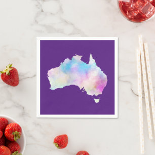 Watercolor Australië Servet