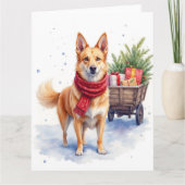 Watercolor Australische Stumpy Tail Cattle Dog Kaart (Voorkant)