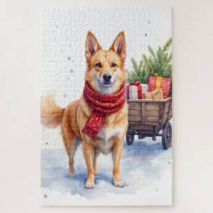 Watercolor Australische Stumpy Tail Cattle Dog Legpuzzel