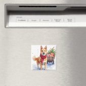 Watercolor Australische Stumpy Tail Cattle Dog Magneet (Insitu (Vaatwasser))