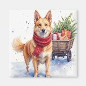 Watercolor Australische Stumpy Tail Cattle Dog Magneet (Voorkant)