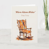  Watercolor Autumn Rocking Chair Kaart (Voorkant)