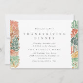Watercolor Autumn Trees Thanksgiving Dinner Kaart (Voorkant)