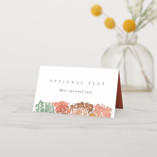 Watercolor Autumn Trees Thanksgiving Plaatskaartje (Voorkant)