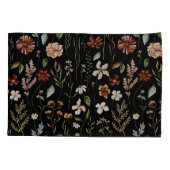 Watercolor Autumn Wildflower Garden Floral Pattern Kussensloop (Achterkant)