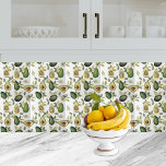 Watercolor Avocado Botanical Pattern Tegeltje<br><div class="desc">A watercolor avocado pattern featuring illustrations of avocados and its botanical greenery and flowers. A beautiful design ideal for anyone who loves avocados,  vegetarians,  vegans or anyone who loves food.</div>