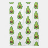 Watercolor Avocado Pattern Theedoek (Verticaal)