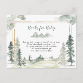 Watercolor Avontuur Bos Boeken voor Baby Uitnodiging Briefkaart