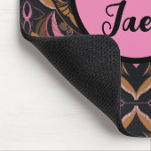 Watercolor Azulejo Black Spanish Personalized  Muismat (Hoek)