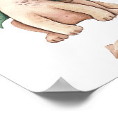 Watercolor Baby Dragon Whimsical Fantasy Nursery Poster (Hoek)