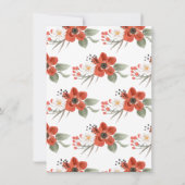 Watercolor Baby Fox wreath Birthday Party Kaart (Achterkant)