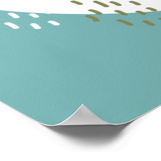 Watercolor Baby Giraffe, Safari Dieren Verjaardag Poster (Hoek)