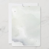 Watercolor Baby Herten Boog Groen 1e Uitnodiging (Achterkant)