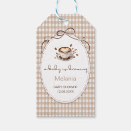    Watercolor Baby is brewing coffee  baby shower Cadeaulabel