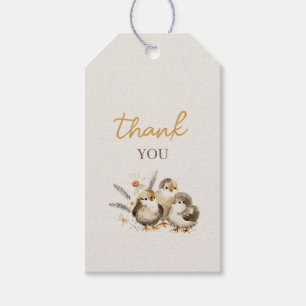 Watercolor Baby Kuikens Bedankt Bruiloft Favors Cadeaulabel