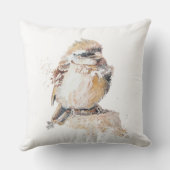 Watercolor Baby Mus met Verwaaid Verendek Kussen (Achterkant)