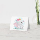 Watercolor Baby Olifant Bedankt (Voorkant)