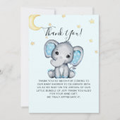 Watercolor Baby Shower Elephant Theme Bedankkaart (Voorkant)