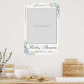 Watercolor baby shower foto prop poster (Keuken)