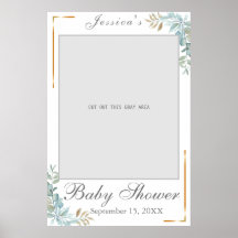 Watercolor baby shower foto prop poster