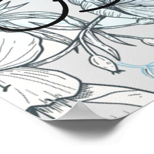 Watercolor baby shower foto prop poster (Hoek)