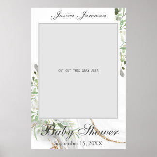 Watercolor baby shower foto prop poster