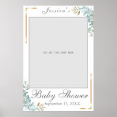 Watercolor Baby Shower Fotoprop Poster (Voorkant)