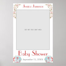 Watercolor Baby Shower Fotoprop Poster