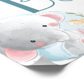 Watercolor baby shower fotoprop poster (Hoek)