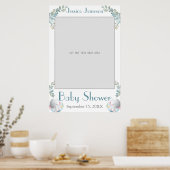Watercolor baby shower fotoprop poster (Keuken)