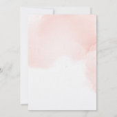 Watercolor Baby Shower Peach Elephant Invitation Kaart (Achterkant)