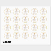 Watercolor Baby Shower  Ronde Sticker (Vel)