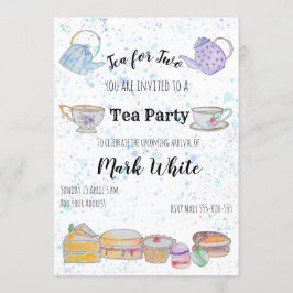Watercolor baby shower uitnodiging (boy)
