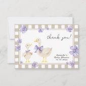 Watercolor baby silly goose baby shower thank you bedankkaart (Voorkant)
