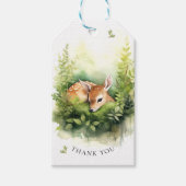 Watercolor Babyhertje Baby Shower Cadeaulabel (Voorkant)