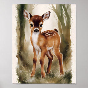 Watercolor Babyhertje Lieve Kinderkamer Decoratie