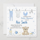 Watercolor babyjongen kaart (Voorkant)